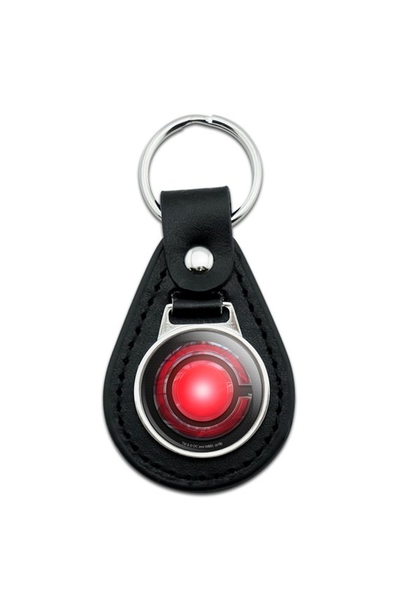 Black Leather Justice League Movie Cyborg Logo Keychain