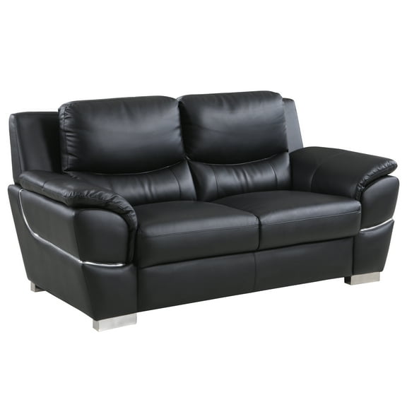 Black Leather With Kiln-dried Hardwood Frame For Reliability, 3-layer Foam Cushion, Stainless Steel Legs, Solid Brazilian Wood Constructional , Dependable, Skeleton