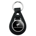 thumbnail image 1 of Black Leather New Bronco Logo Keychain, 1 of 2