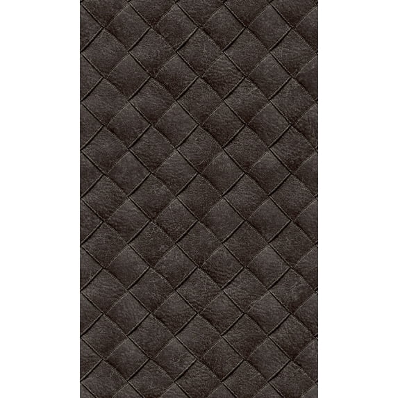 Black Leather Patchwork Geometric Wallpaper R8248