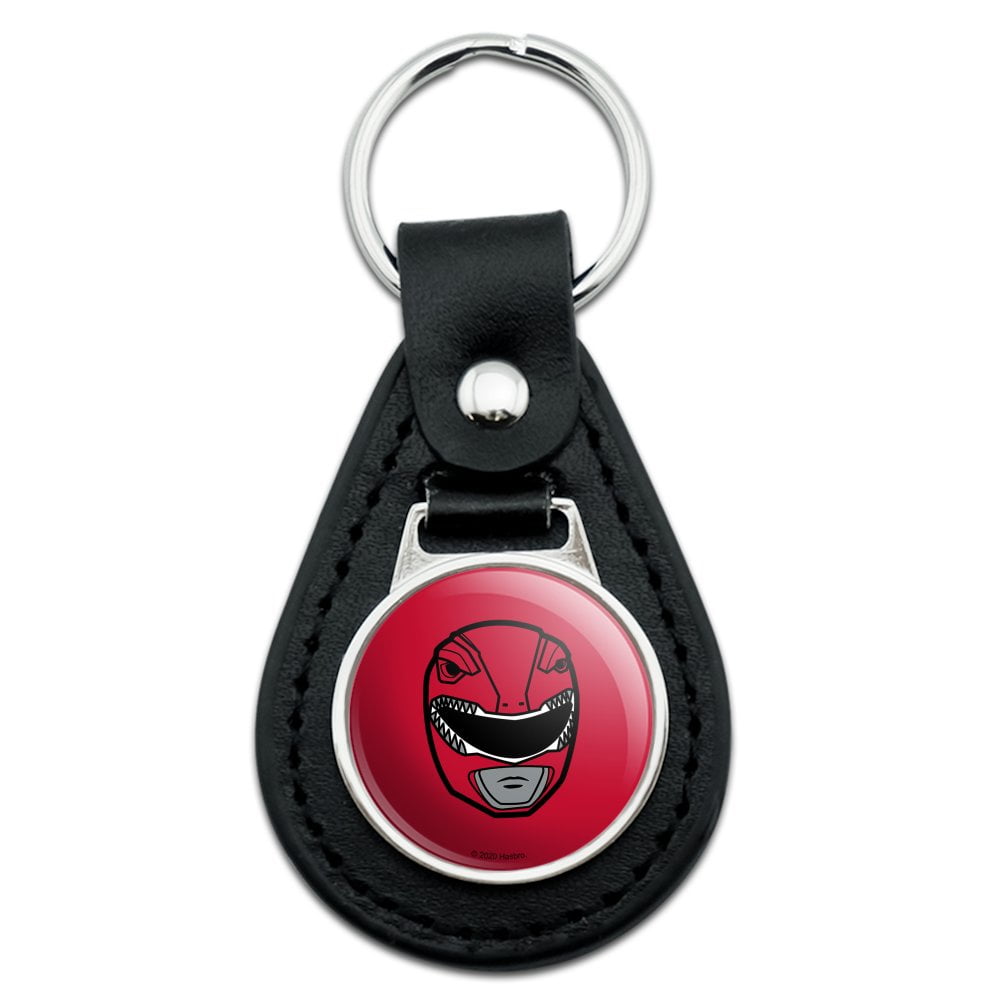 Power Rangers Red Ranger Helmet Black Leather Keychain - Walmart.com