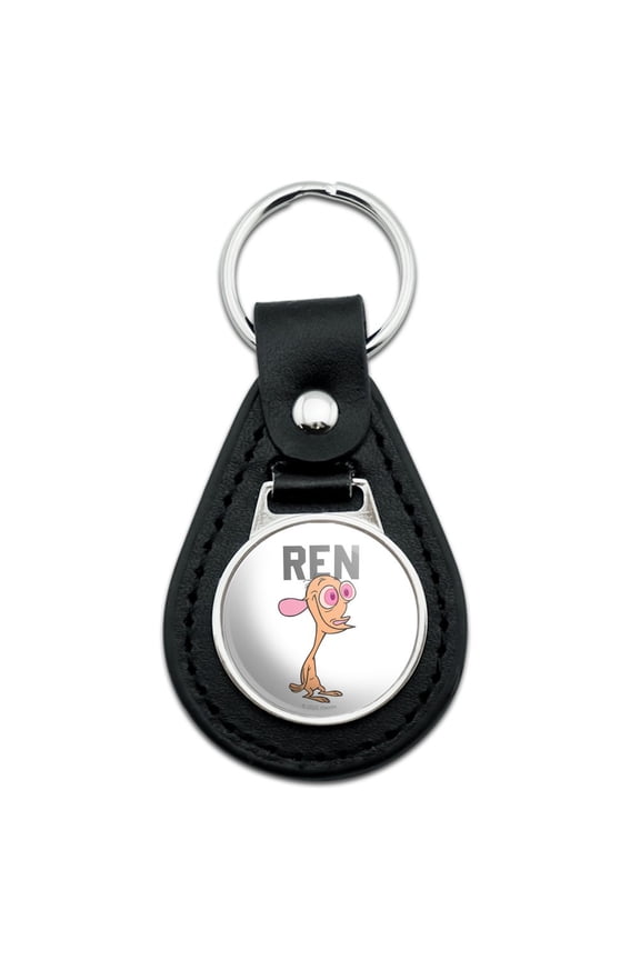 Black Leather Ren and Stimpy Show Collegiate Ren Keychain