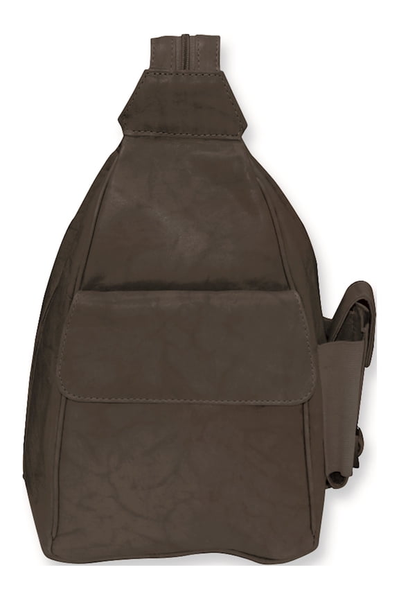 Black Leather Sling Backpack Designer Jewelry by Sweet Pea