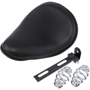 Black Leather Solo Seat 3" Spring Mounting Bracket Kit For Yamaha Kawasaki Suzuki Sportster Bobber Chopper