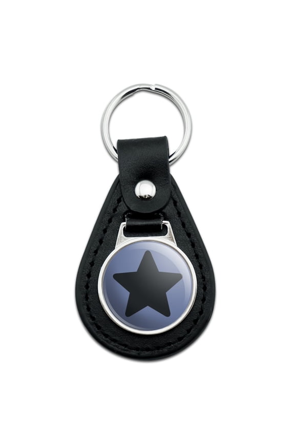 Black Leather Steven Universe Amethyst Star Keychain