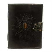 Cuero Bags 8" x 6" Leather Journal, Black, 100 Pages