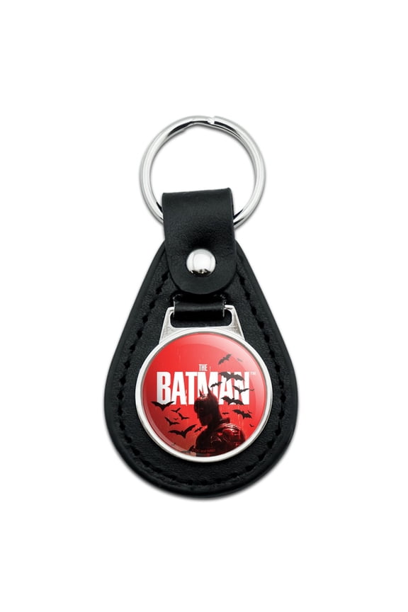 Black Leather The Batman Keychain