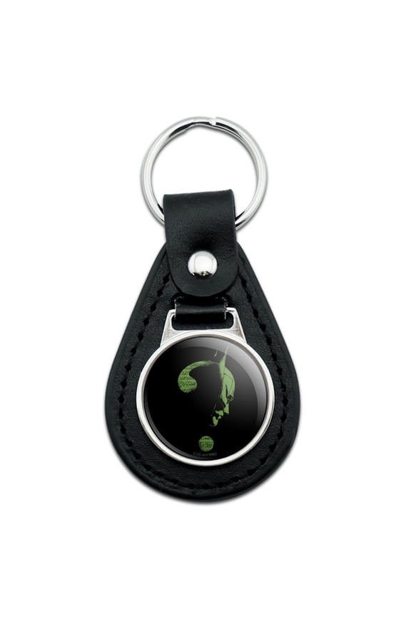 Black Leather The Riddler's Question Mark Keychain