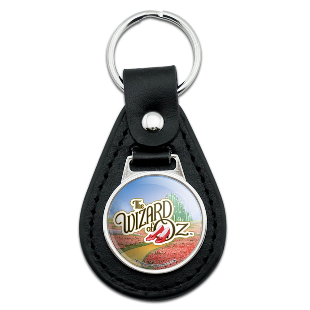 Black Leather The Wizard of Oz Ruby Slippers Logo Keychain - Walmart.com
