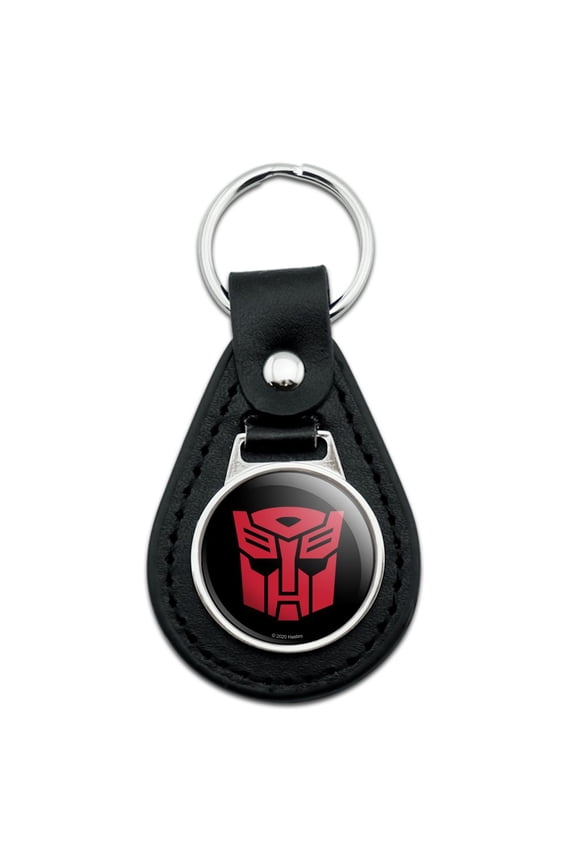 Transformers Autobot Symbol Black Leather Keychain