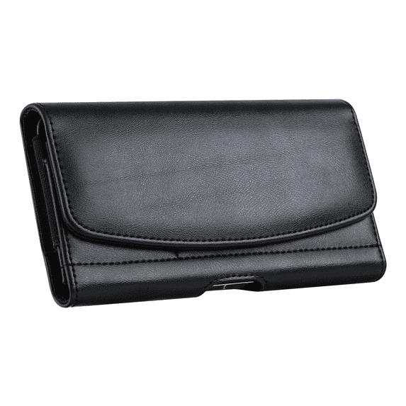 Black Leather Wallet Case is Compatible with Motorola Moto G Play 2023 and 2022 Phones with a any cover on