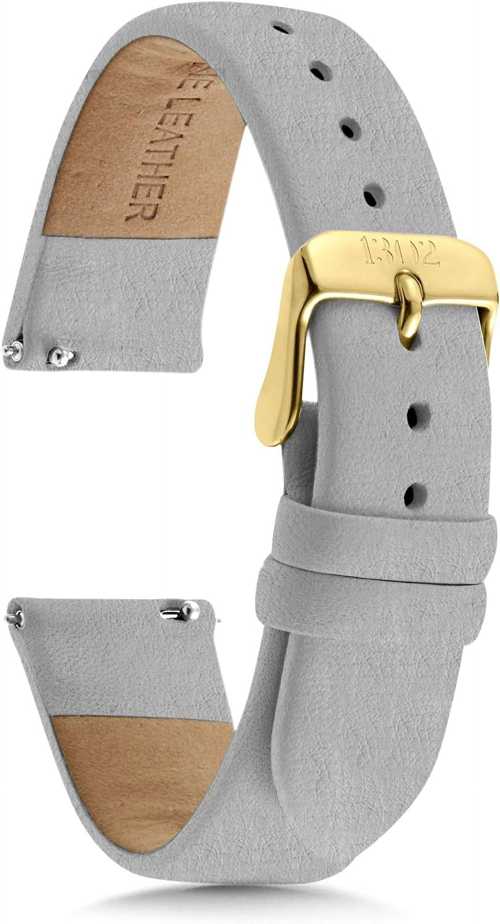 Black Leather Watch Band, 18Mm Leather Watch Band, 20Mm Quick Release Watch Band, 22Mm Watch