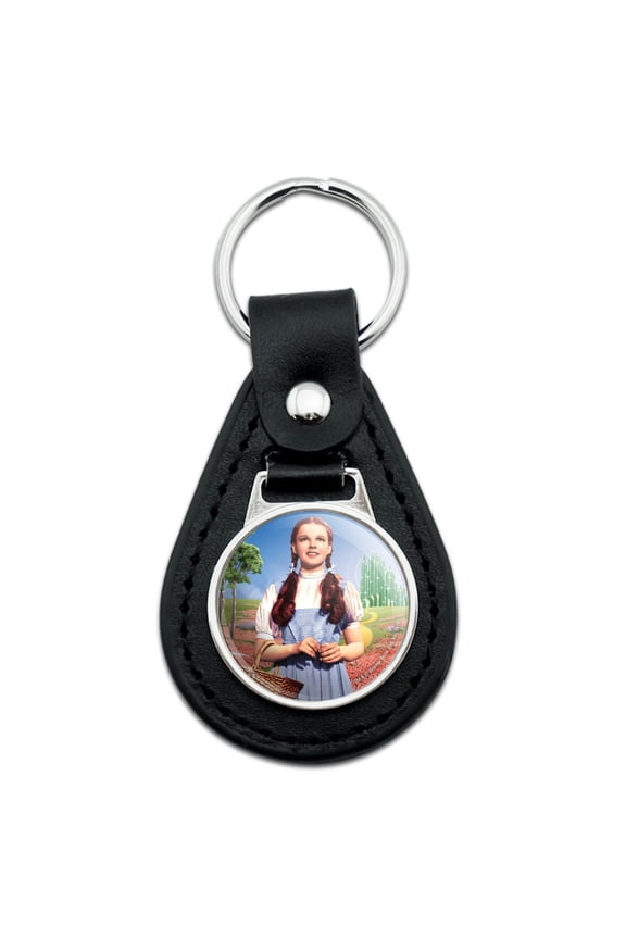 Black Leather Wizard of Oz Dorothy Character Keychain