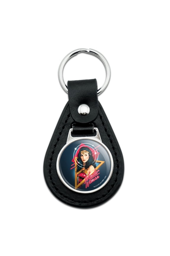 Black Leather Wonder Woman 1984 Retro 80s Keychain