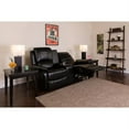 thumbnail image 1 of Black LeatherSoft Plush Back 2-Seat Reclining Theater Unit-Cup Holders, 1 of 5