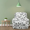 thumbnail image 1 of Black Leaves White Background Pattern Single Sofa Cover Simple Anti-Cat Scratch All-Inclusive Elastic Dust Cover Universal In All Seasons, 1 of 5