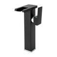 thumbnail image 1 of Black Led Light Bathroom Vessel Faucet Waterfall Single Handle Bowl Sink Faucet, 1 of 10