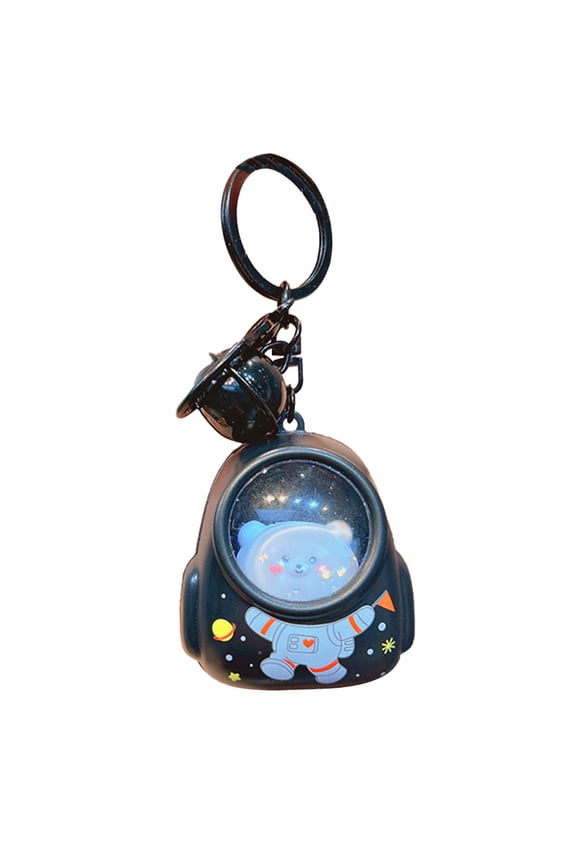 Black Led Light Up Keychain, Cute Star Sky Backpack Pendant With Replaceable Battery, Night Light Charm For Bags, 2.2X1.9X1.2 Inches, 1 Pack
