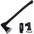 thumbnail image 1 of Black Legion Wood Splitting Long Axe - 28” Length | Chopping & Felling Firefighter Axe | Rubberized Long Handle | Stainless Steel Ax Head | 5” Blade Head | Easily Splits Firewood, 1 of 3