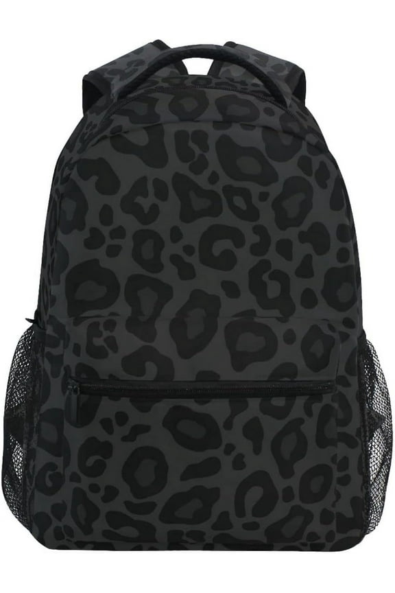 Black Leopard Backpack For School Backpacks BookBag Daypack Unisex