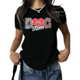 thumbnail image 1 of Black Dog Mom Leopard Paw Printed Trendy Tshirt Printed Tees Shirts Dog Lover Gift Mothers Day Pet Owner Casual S-5XL Tops, 1 of 5