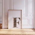 Black Leopard Letter F Wall Art Print, Stockholm Style Animal Monogram ...