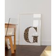 Leopard Print Monogram Black Leopard Letter G Wall Art Print, Cheetah Monogram And Trendy Dorm ...