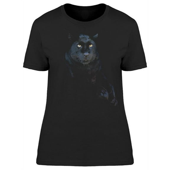 Black Leopard Looking At Front T-Shirt Women -Image by Shutterstock, Female Small