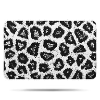 Black Leopard Pattern Bathroom Rugs Mat,Non Slip Microfiber Bathroom Rug,Rubber Backing,Soft Bathroom Mats for Bathroom Floor,Tub and Shower,17x27in(43x68cm)
