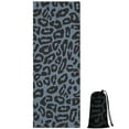 thumbnail image 1 of Black Leopard Pattern Hot Yoga Mat Towel Non Slip for Hot Yoga - Quick-Drying Yoga Mat Cover with 4 Corner Pockets with Travel Bag - Hot Yoga Towel Non Slip Grip Moisture Wicking Sweat 70"x26", 1 of 6