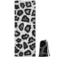 thumbnail image 1 of Black Leopard Pattern Hot Yoga Mat Towel Non Slip for Hot Yoga - Quick-Drying Yoga Mat Cover with 4 Corner Pockets with Travel Bag - Hot Yoga Towel Non Slip Grip Moisture Wicking Sweat 70"x26", 1 of 6