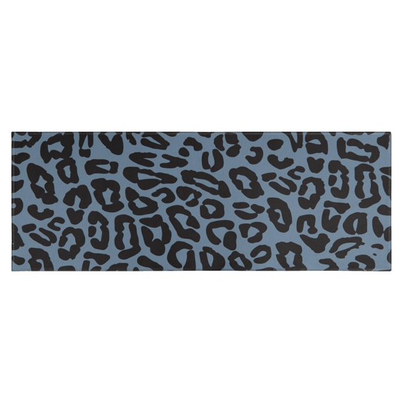 Black Leopard Pattern Kitchen Rug Mat,Kitchen Runner Rugs Non Skid Washable,Decorative Kitchen Floor Mats for Kitchen,Sink,Laundry,17"X47"