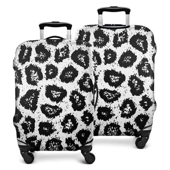 Black Leopard Pattern Luggage Cover Fashion Suitcase Cover Baggage Covers Fit 25-28 Inch Luggage (Go Travel)