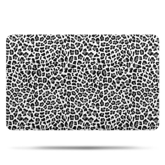 Black Leopard Print Bathroom Rugs Mat,Non Slip Microfiber Bathroom Rug,Rubber Backing,Soft Bathroom Mats for Bathroom Floor,Tub and Shower,20x32in(50x80cm)