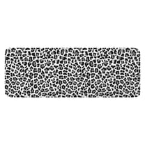 Black Leopard Print Kitchen Rug Mat,Kitchen Runner Rugs Non Skid Washable,Decorative Kitchen Floor Mats for Kitchen,Sink,Laundry,17"x47.2"