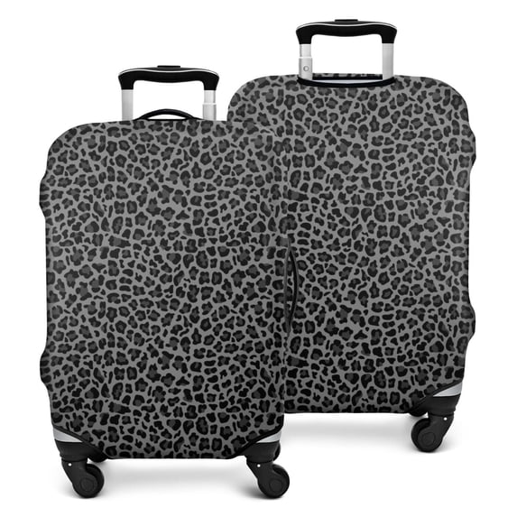 Black Leopard Print Luggage Cover Fashion Suitcase Cover Baggage Covers Fit 25-28 Inch Luggage (Go Travel)
