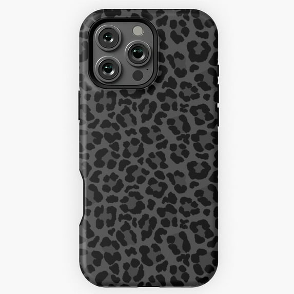 Black Leopard Print Phone Case for iPhone 16 15 14 13 12 11 Pro Max M5909088