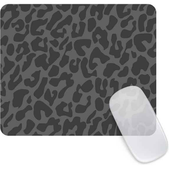 Black Leopard Square Mouse Pad 9.5"x7.8"x0.12" Inch Waterproof NonSlip Rubber Base Mouse Pads for Office Laptop, Sleek and Stylish for Professional Use