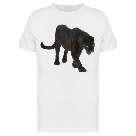 Black Leopard. Sticker T-Shirt Men -Image by Shutterstock, Male 3X-Large