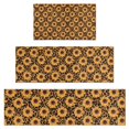 thumbnail image 1 of Black Leopard Sunflower Pattern Kitchen Rugs Sets Of 3,Kitchen Runner Rugs Non Skid Washable,Decorative Kitchen Floor Mats for Kitchen,Sink,Laundry,17"x30"+ 17"x47" + 17"x59", 1 of 6