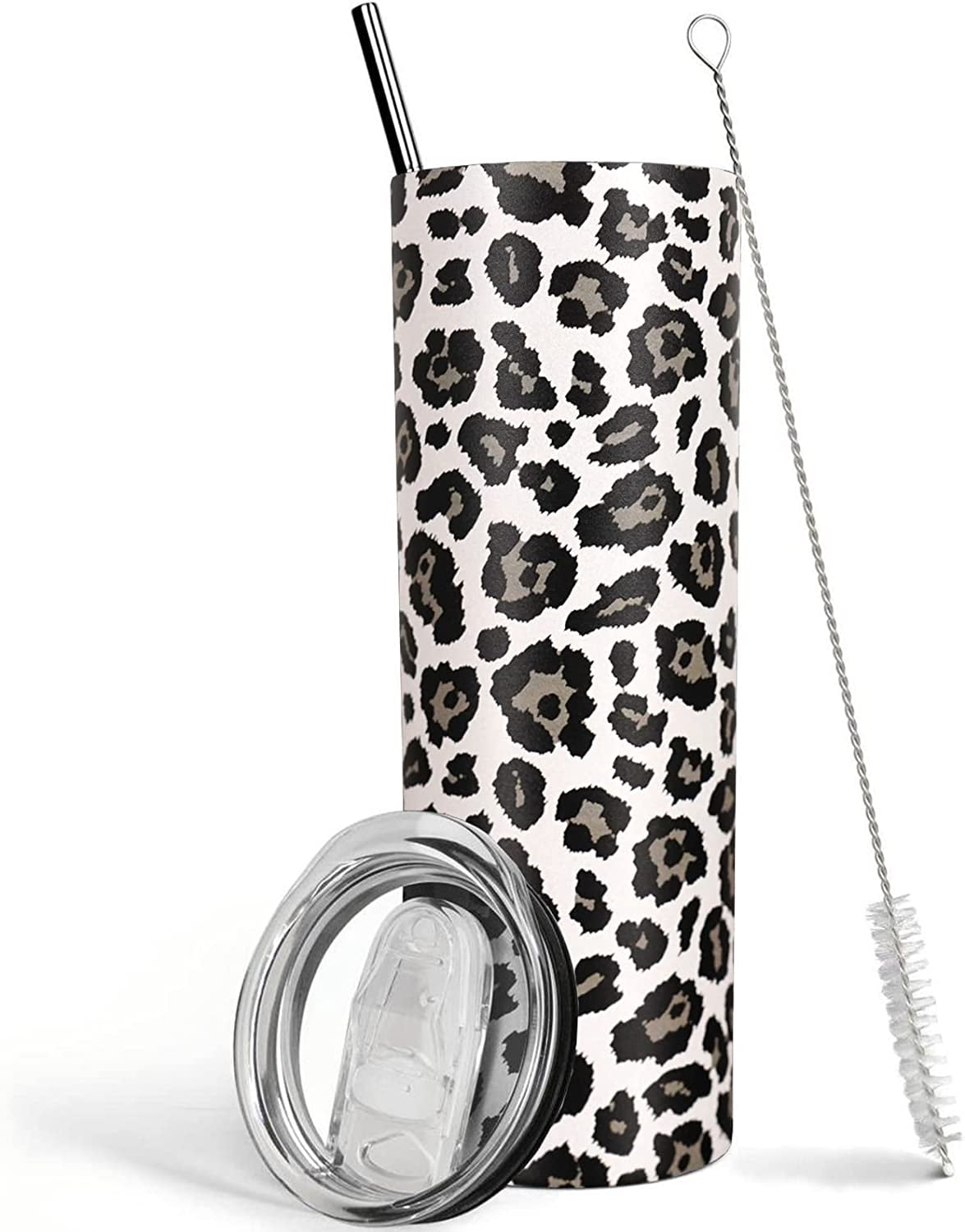 Stanley 40oz 30oz Adventure Quencher Leopard Wrap Cheetah Animal Print,  boho stylish tumbler, boho decor (black)