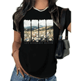 thumbnail image 1 of Black Let Kindness Bloom Tshirt Women Cottagecore Daisy S-5XL Casual Tops, 1 of 5
