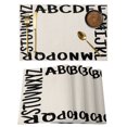 thumbnail image 1 of Black Letters Placemats Set of 6 Modern Minimalist Style Beige Place Mats Indoor Wipeable Table Mats Washable Cloth Dining Table Placemats for Kitchen Holiday Party Home Decor 13x19 Inch, 1 of 9