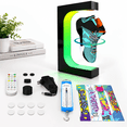 Black Levitating Sneaker Display Stand with 360° Auto Rotation and LED ...