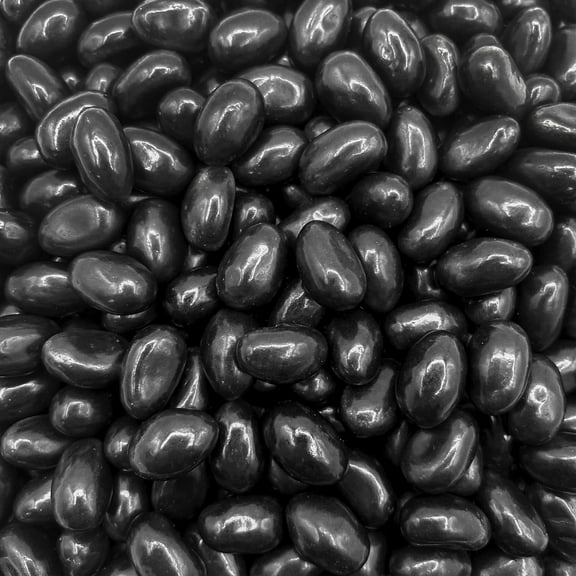 Black Licorice Jelly Beans Candy, Large Size (2 Pound Bag)