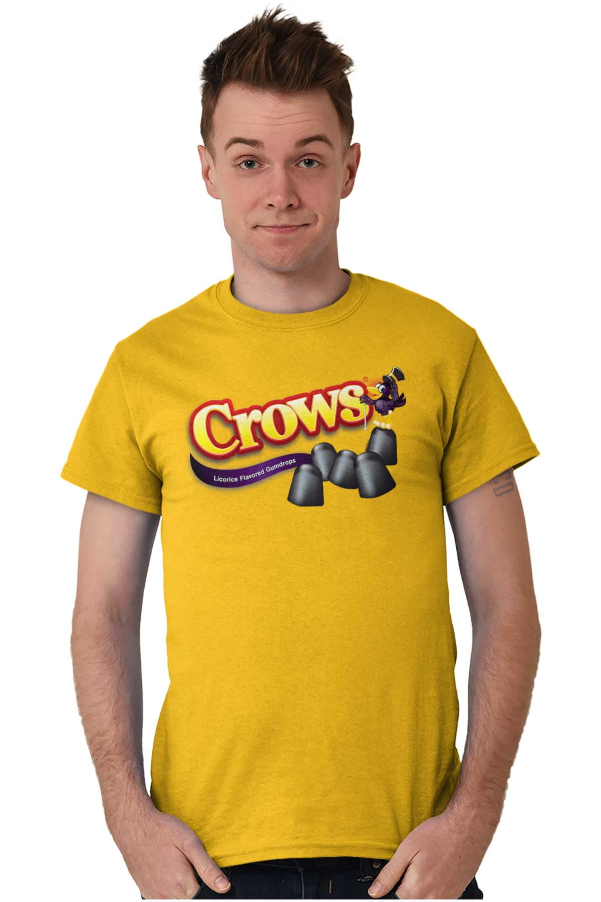 Black Licorice Lover Candy Crows Logo Men's Graphic T Shirt Tees Brisco