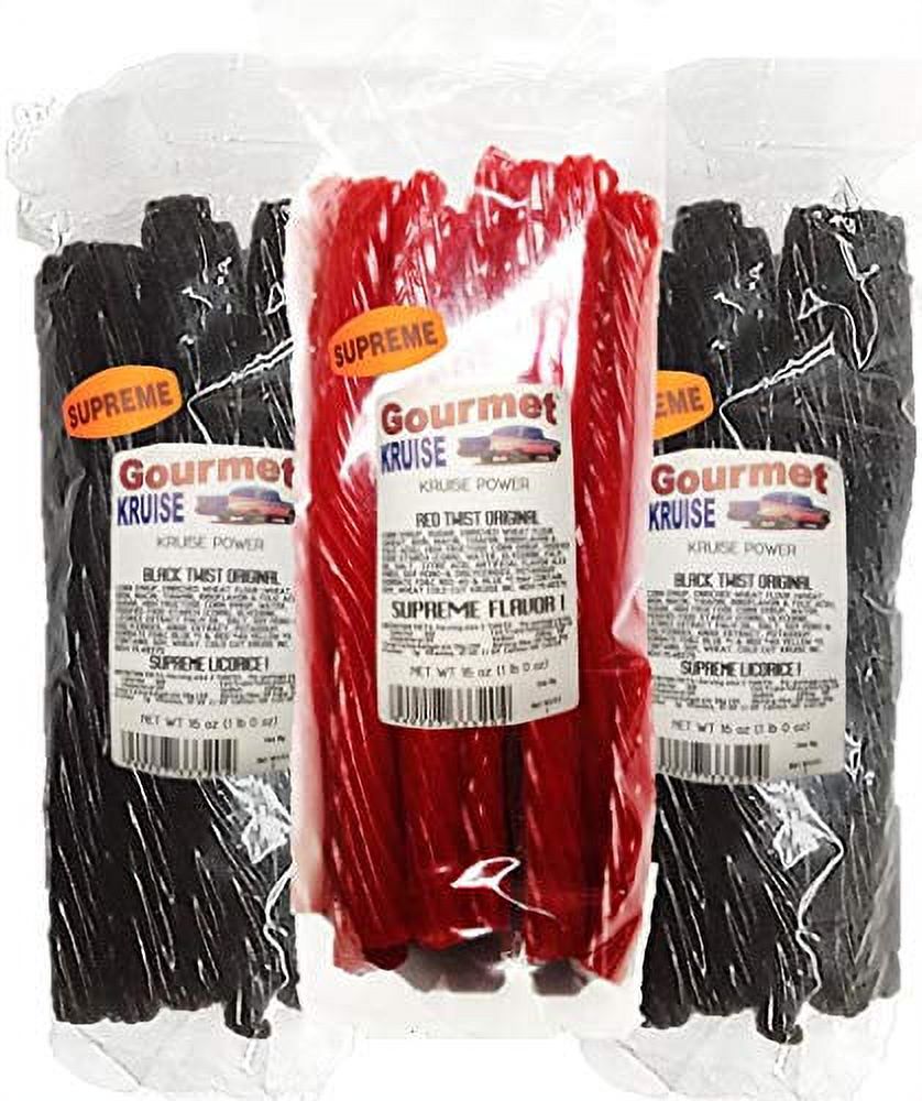 Black Licorice Original 2-1lb Bags (1) Red Licorice Original 1lb (NET ...