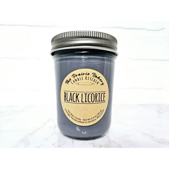 Black Licorice | Scented Soy Wax Candle | Fall Halloween Sweet Anise Candy Scent