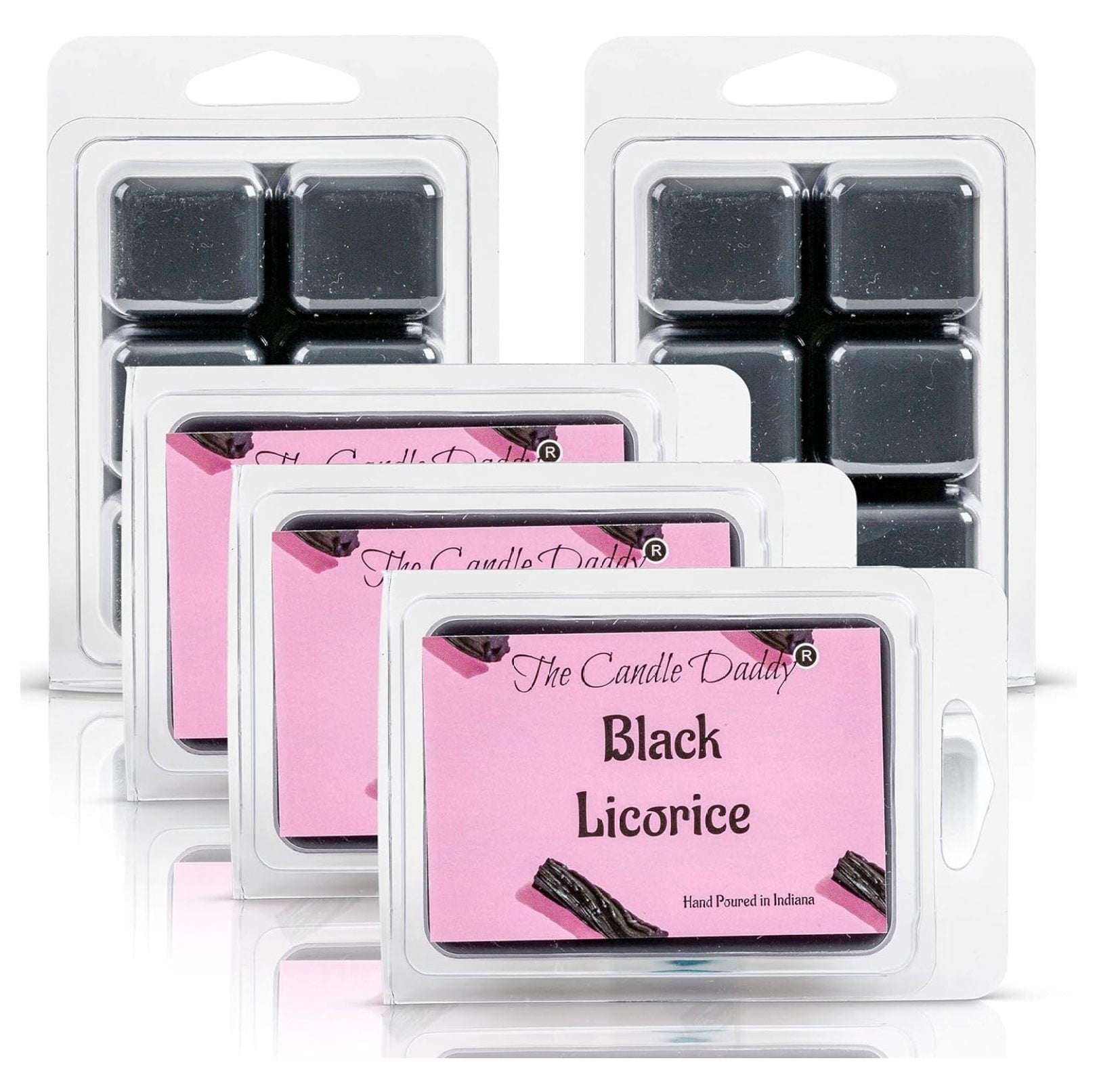 Black Licorice Scented Wax Cubes/ 5 Packs 10 Ounces Total 30 Cubes