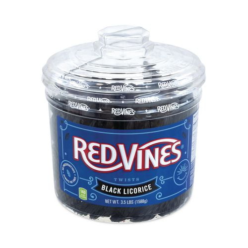 Black Licorice Twists, 3.5 lb Jar, Delivered in 1-4 Business Days